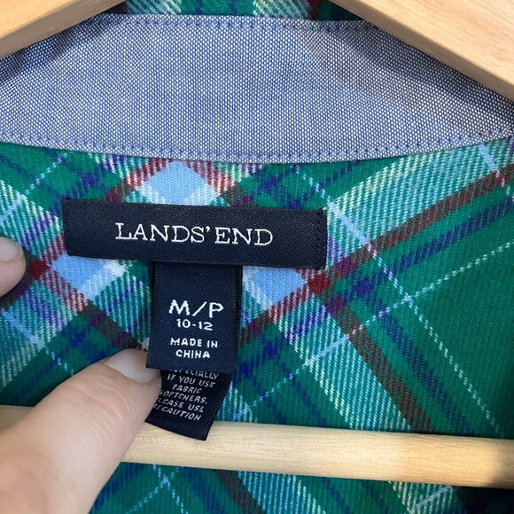 Lands End Flannel size M petite - Picture 3 of 7